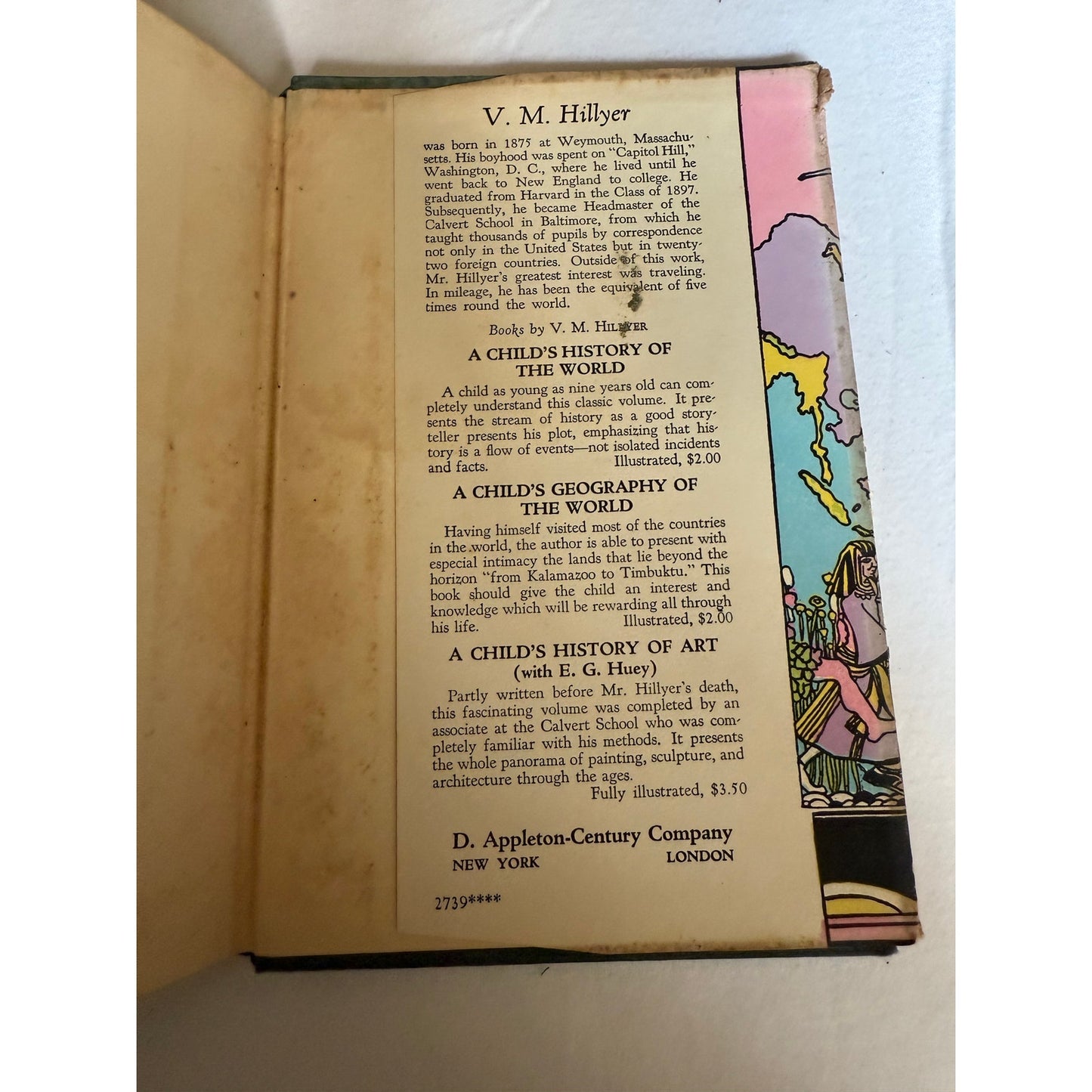 A Child's History of the World - V.M Hillyer - Illustrated - 1935 - Hardcover