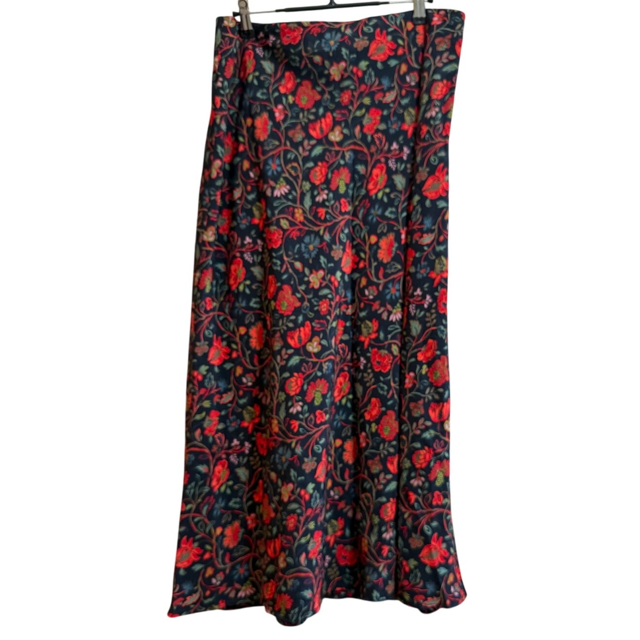 Rhode Tommy Skirt Black Vichy Rose Midi Skirt - NWT - Size 12 - $355 MSRP