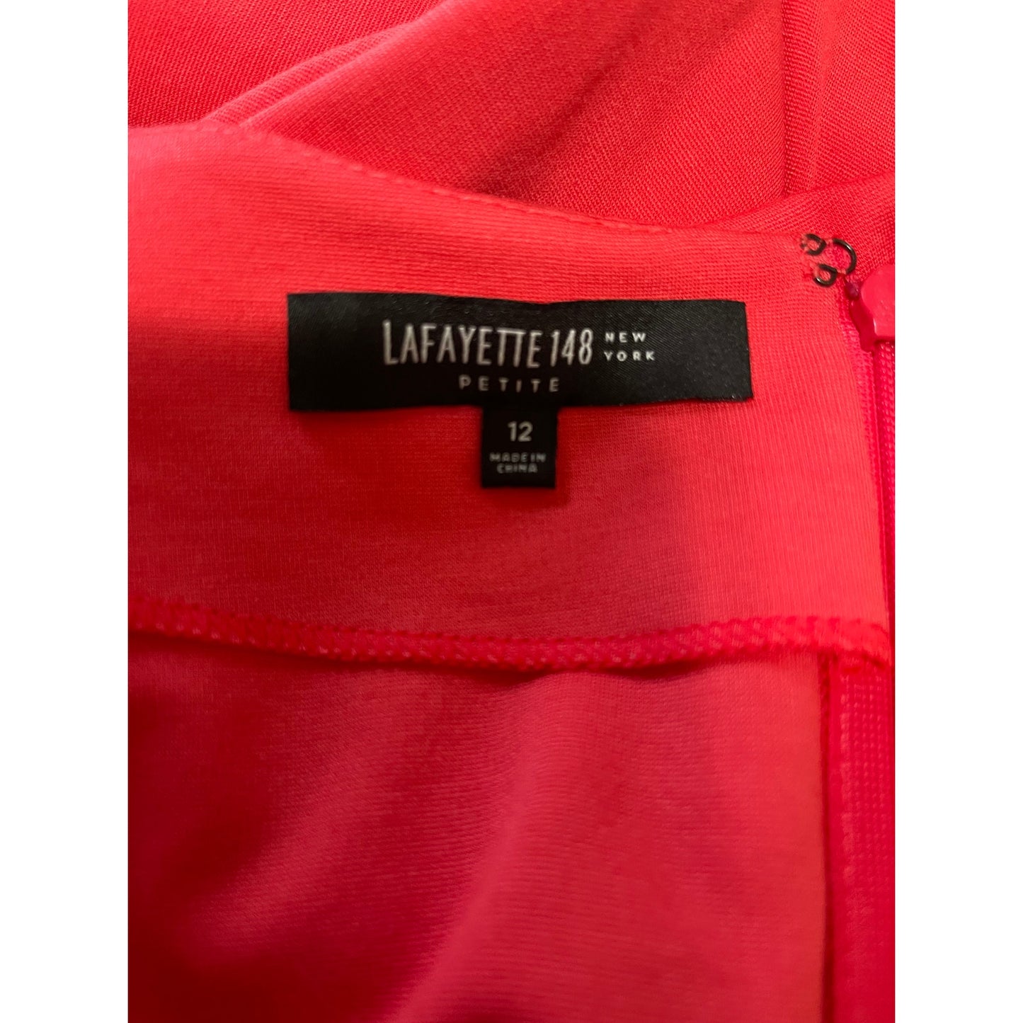 Lafayette 148 3/4 Sleeve Midi Dress - Pink / Coral - Size 12