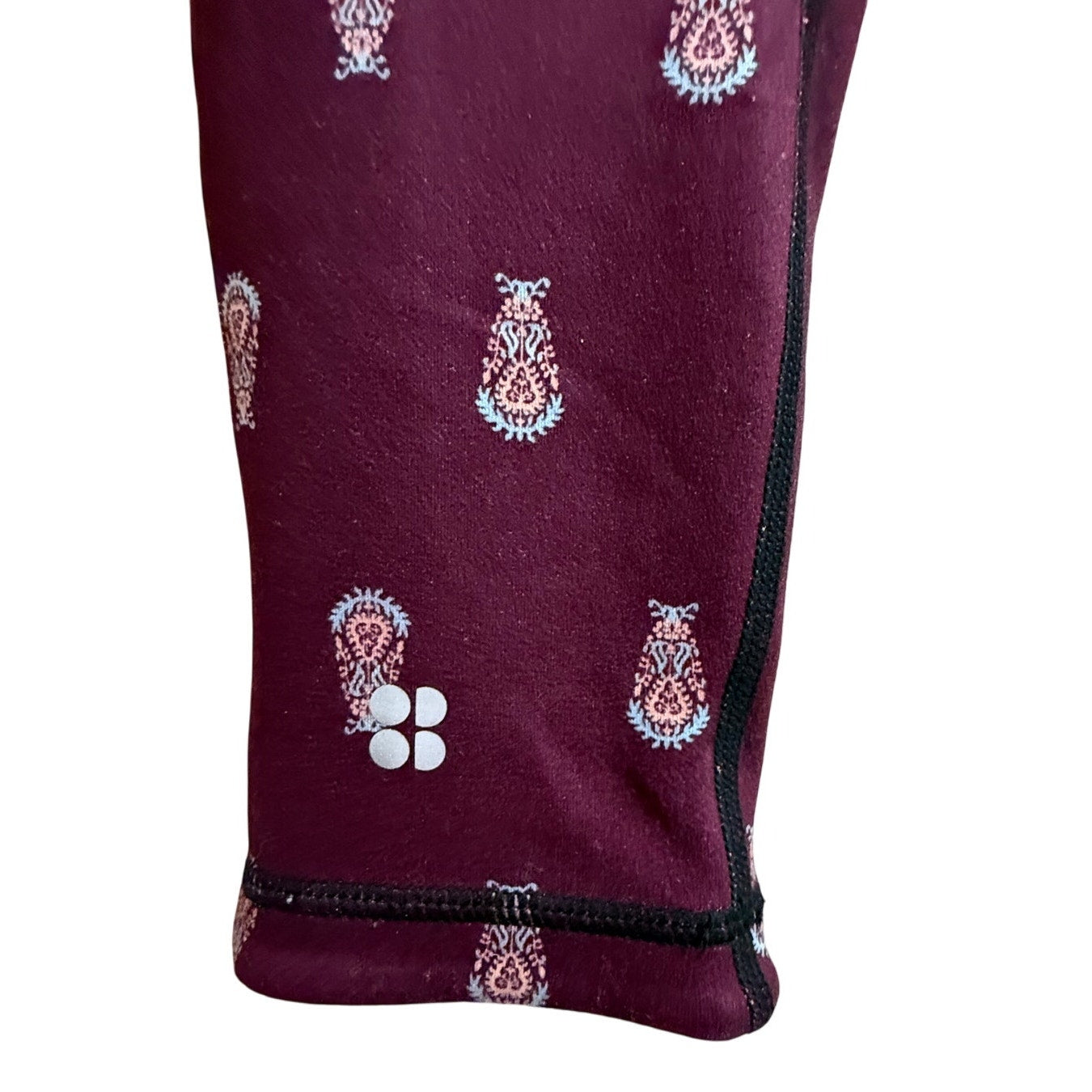 Unbranded Burgundy Print Compression Leggings - Size Small