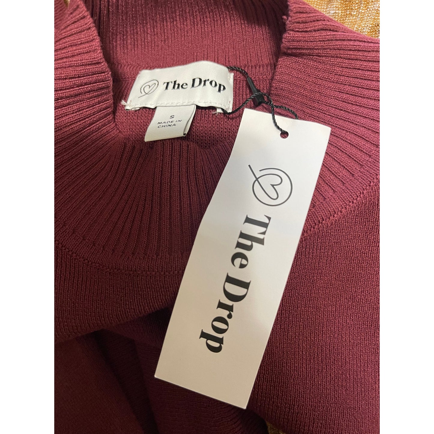 The Drop Size Small Long Sleeve Maxi Dress w/Belt - NWT - Maroon