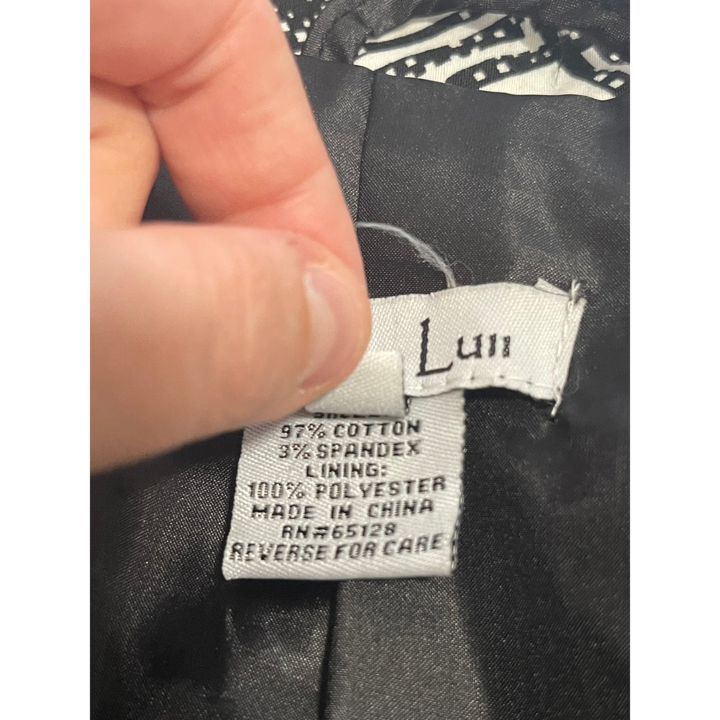 Anthropologie Luii Black and White Women's Trench Coat with Belt - Size Large