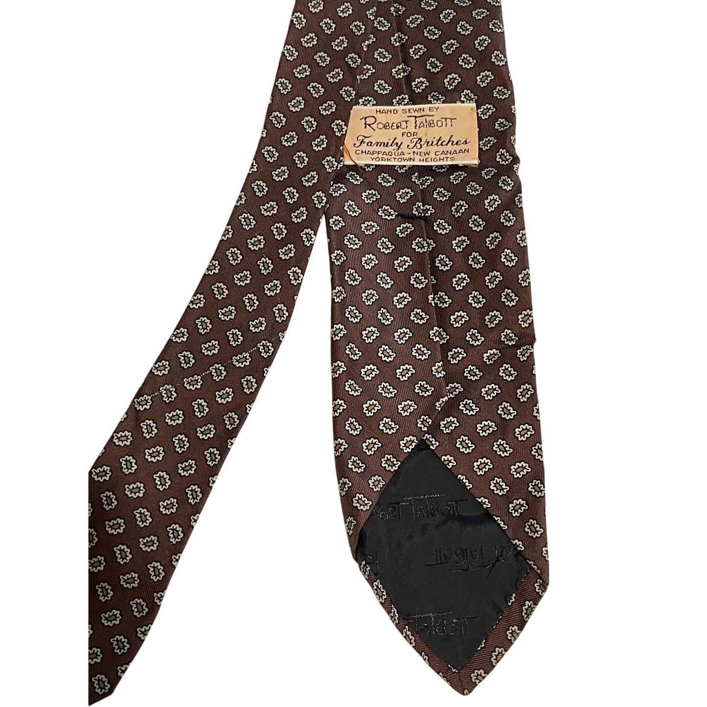 Vintage Robert Talbott Hand Sewn 100% Silk Necktie Hand Blocked English Made