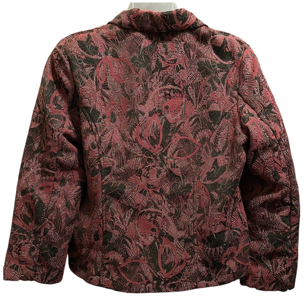 Draper's & Damon's Women's Petite Medium Textured Deep Red Jacket