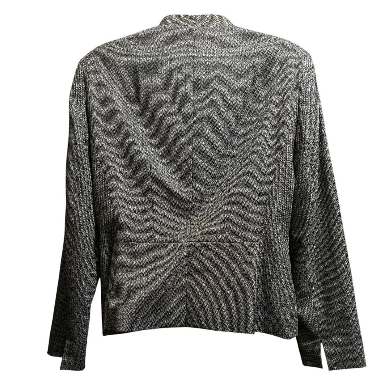 Lafayette 148 New York Size 12 Petite Navy Blue / Gray Blazer