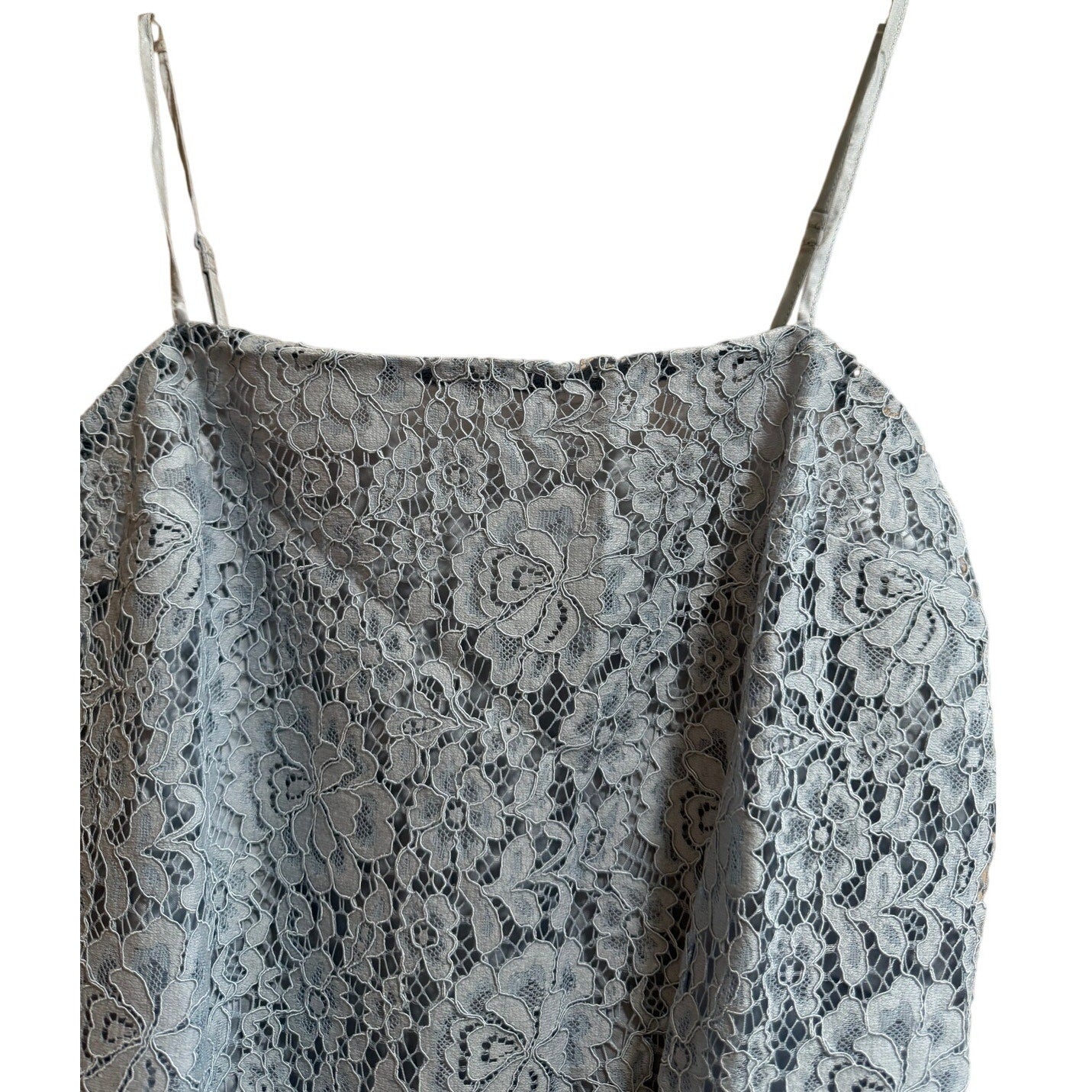 GAP Blue / Gray Lace Sleeveless Maxi / Midi Dress - Small Petite - NWT $98 MSRP