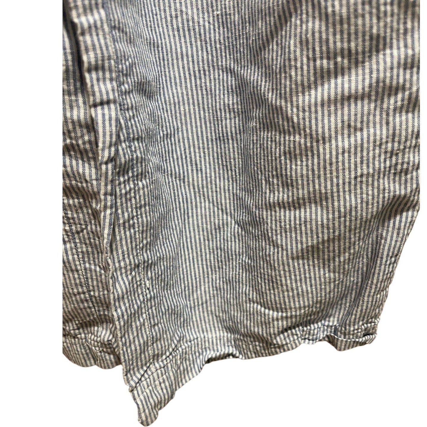 Talbots White & Blue Pinstripe Sleeveless Jumpsuit w/Belt - Size 2