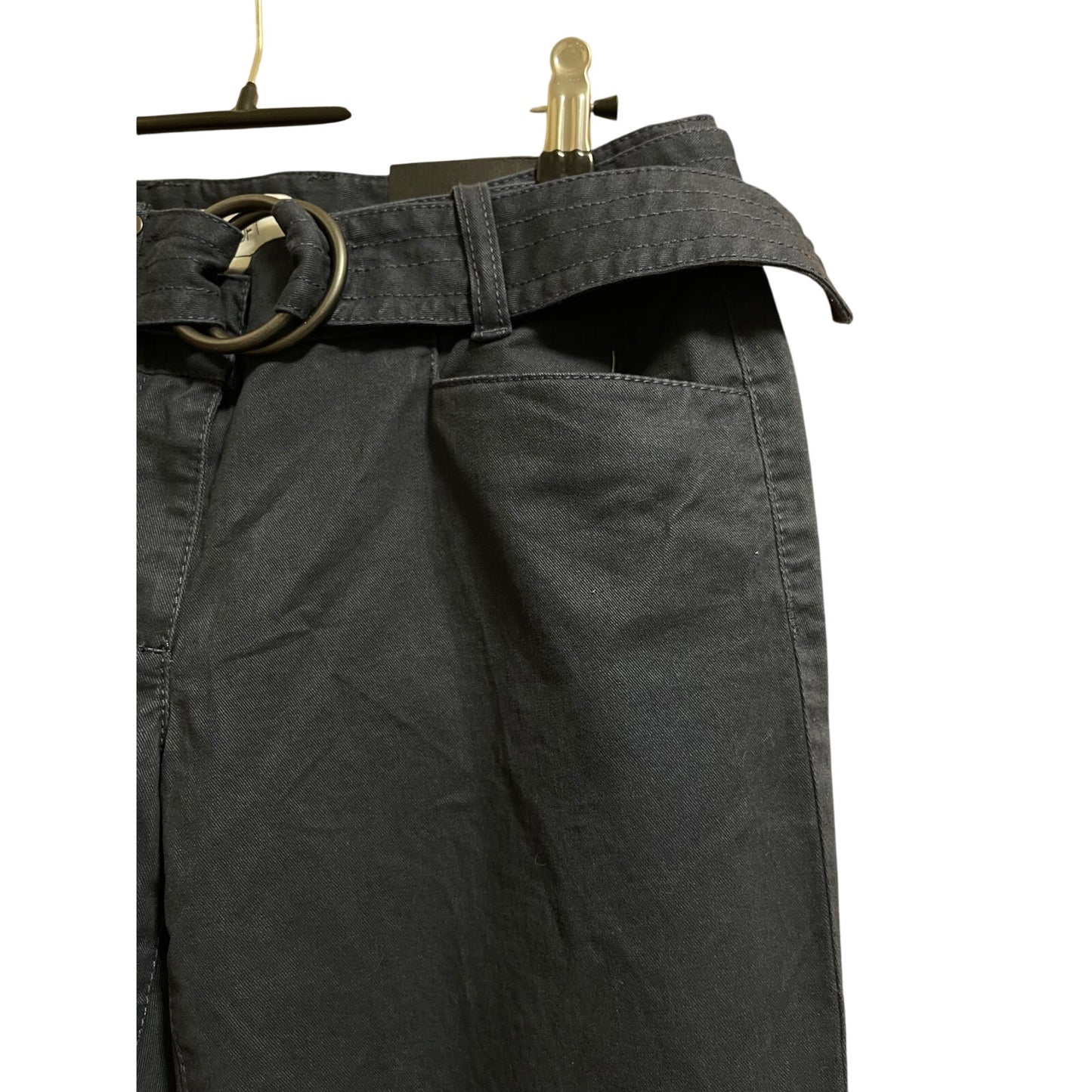 NWT Ann Taylor Navy Chino Flare Leg Pants (2006) Belted Curvy Size 2 - $59.50