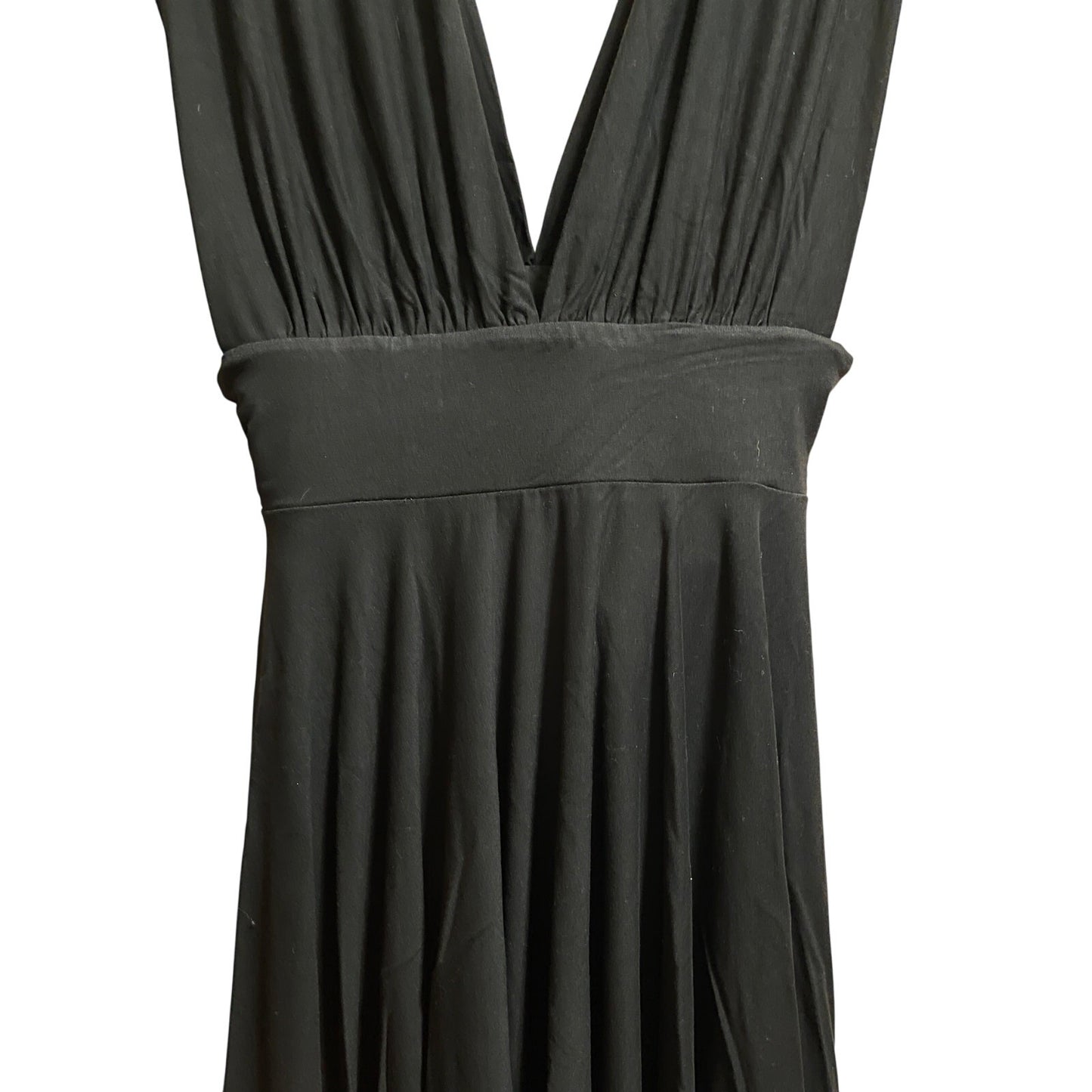 White House Black Market Size 4 Sleeveless High Waist Black Mini Dress