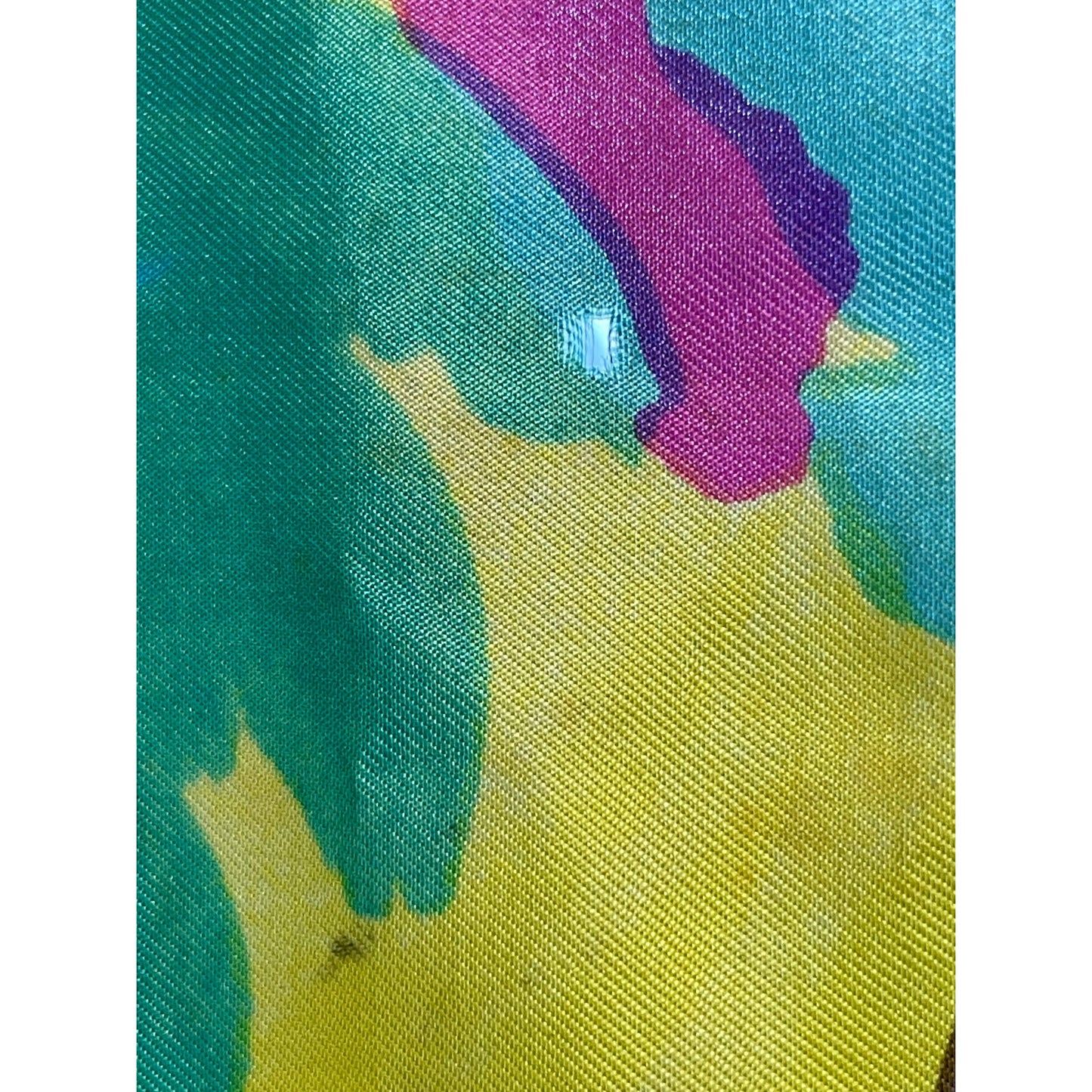 Vintage Jacques Fath Late 1960's Multicolor Silk Square Women's Designer Scarf