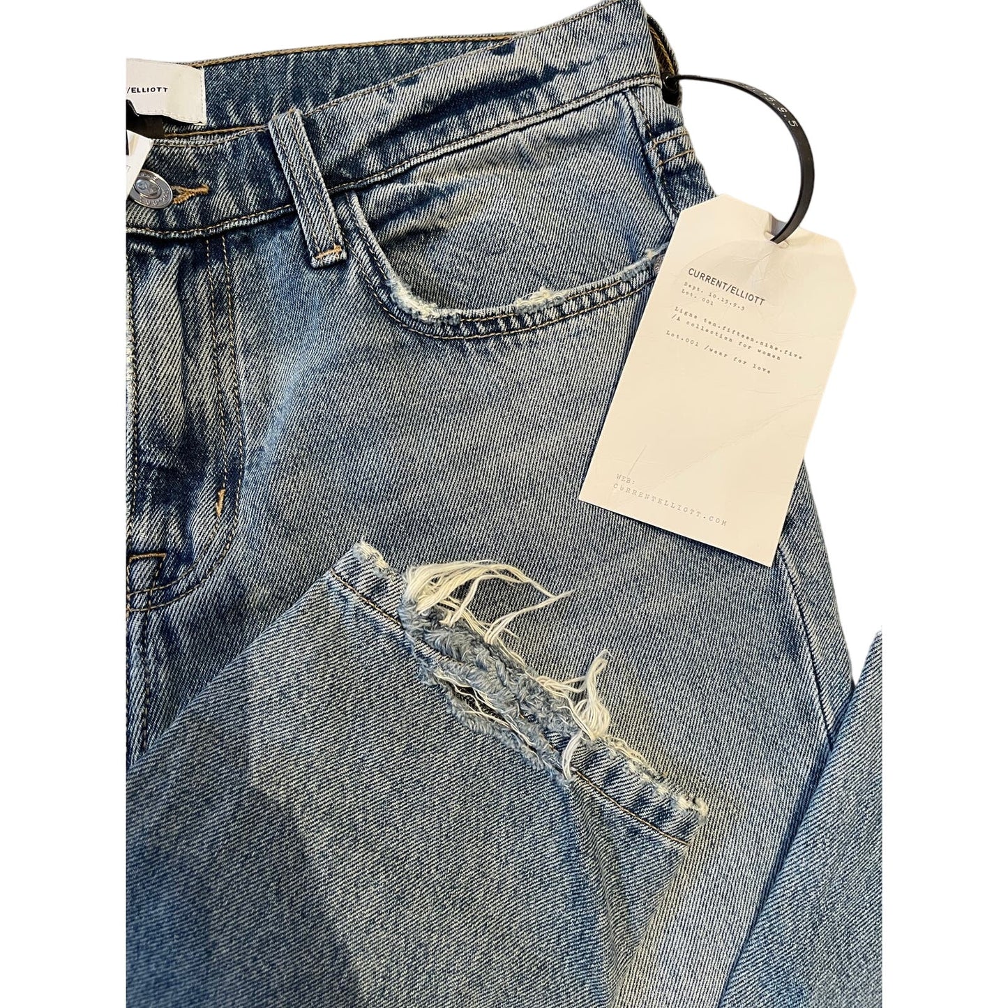NWT Current Elliott Women's Size 28 Vintage Cropped Slim Blue Jeans $268 MSRP