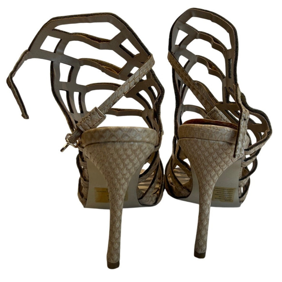 Izabella Rue Tan Stiletto Heel - Aleen - Size 7.5 - (some peeling)