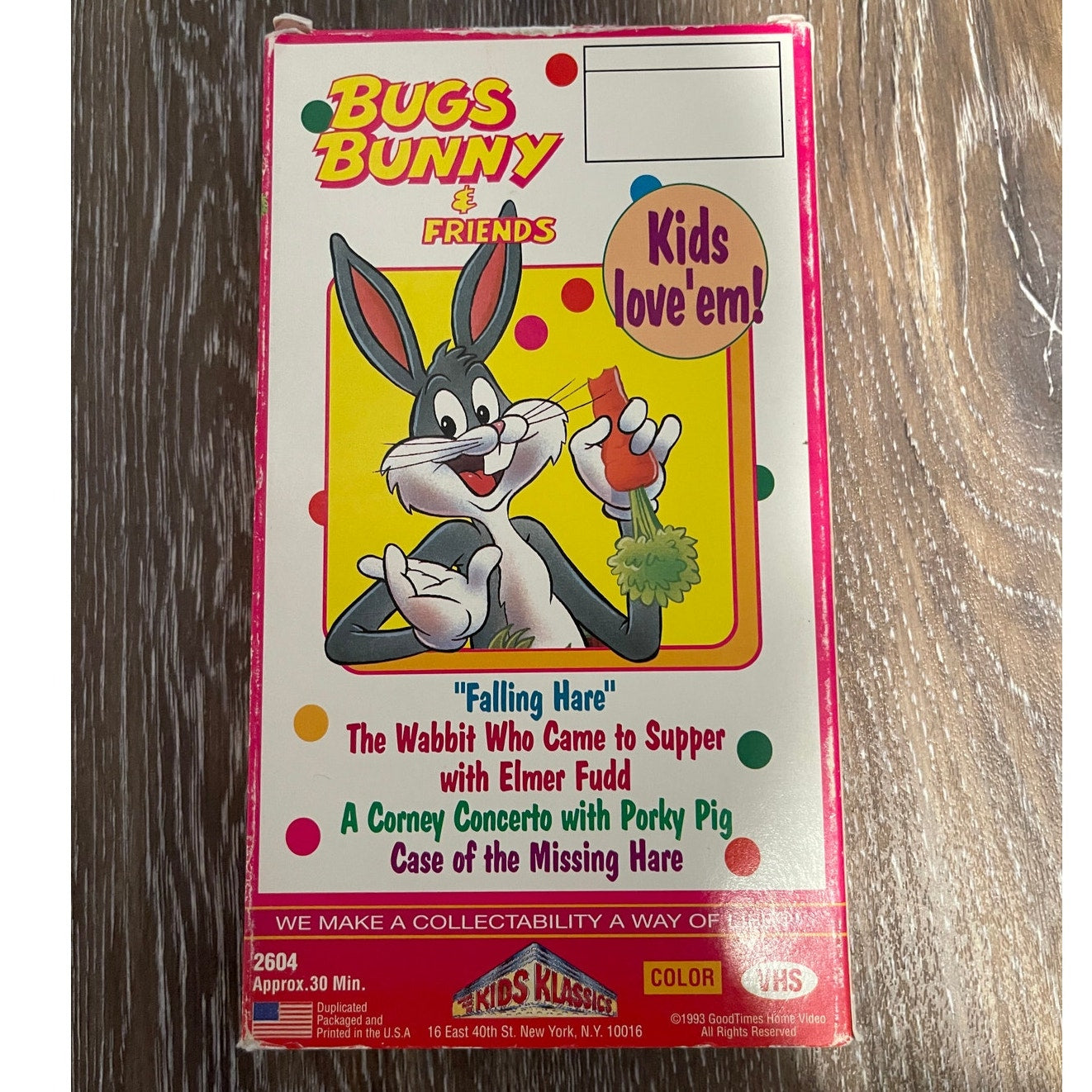 1993 Bugs Bunny & Friends 4 Color Cartoon VHS Tape - WORKS