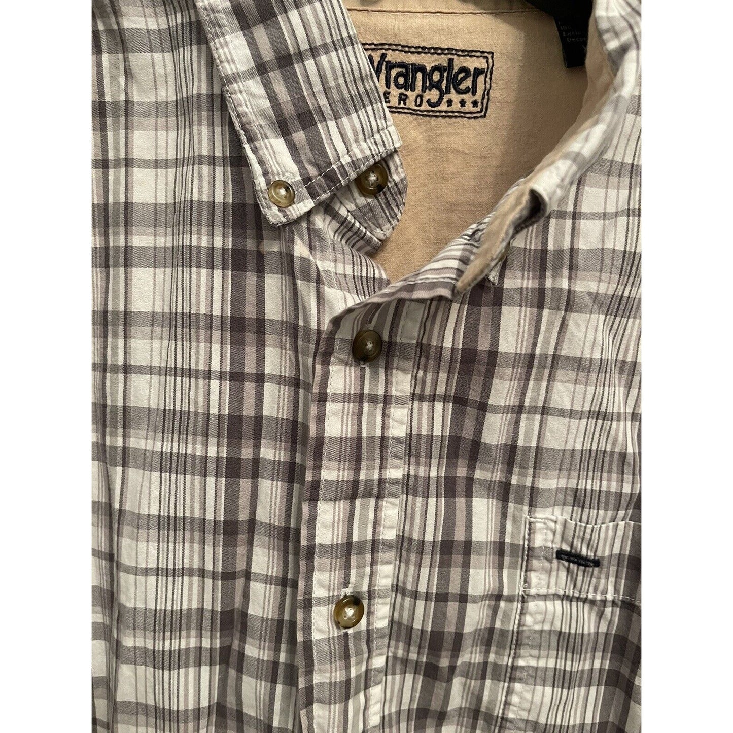 Wrangler Hero Plaid Button Up Shirt