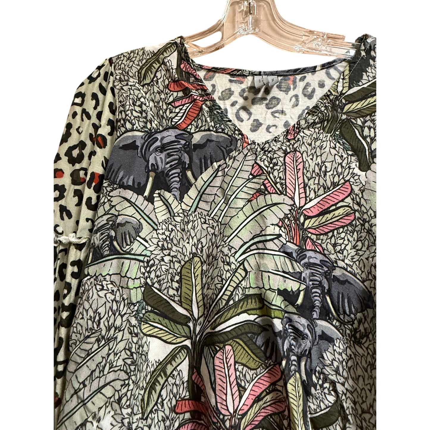 Blank London Long Sleeve Animal Print Blouse - Size Small - Anthropologie
