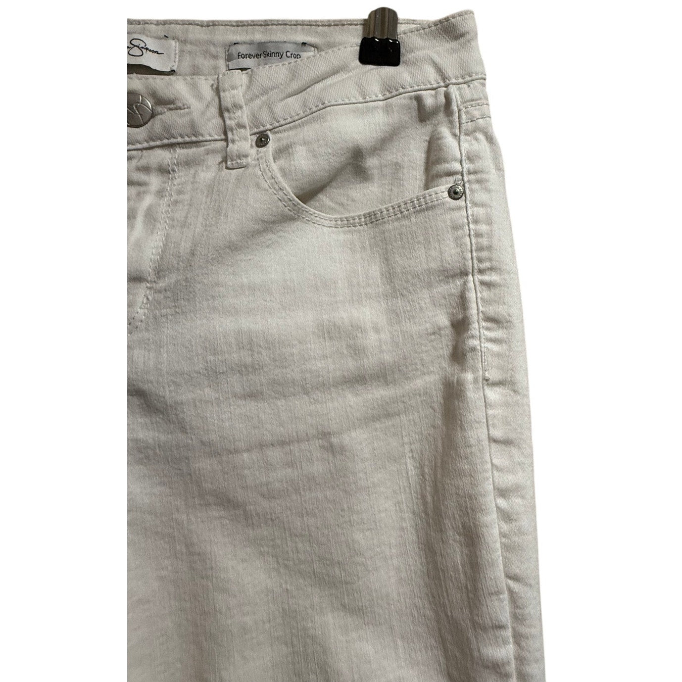 Jessica Simpson Forever Skinny Crop White Denim Jeans - Size 28