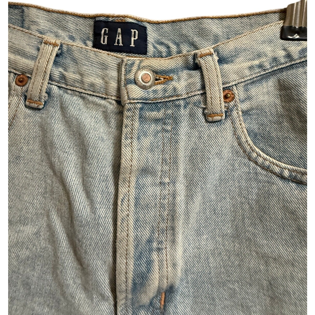 Vintage GAP Blue Button Fly Denim High Waisted Shorts - Size 8