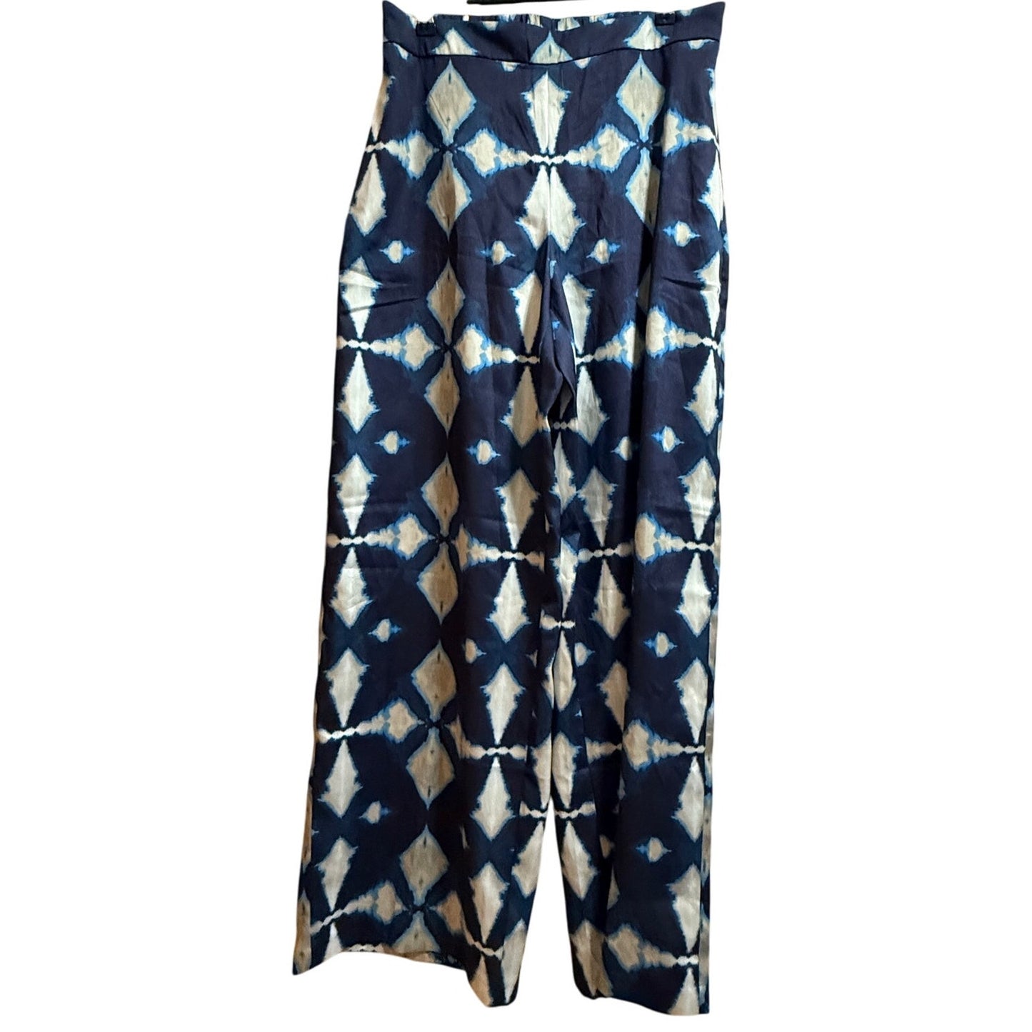 Banana Republic Blue White Patterned Wide Leg Pants - Small - NWT - $90 MSRP