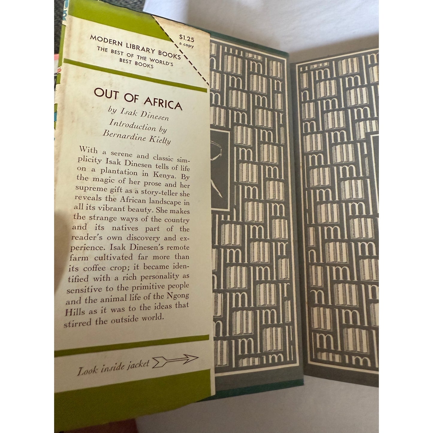 Out of Africa - Isak Dinesen - With Dust Jacket - 1952 - Hardcover