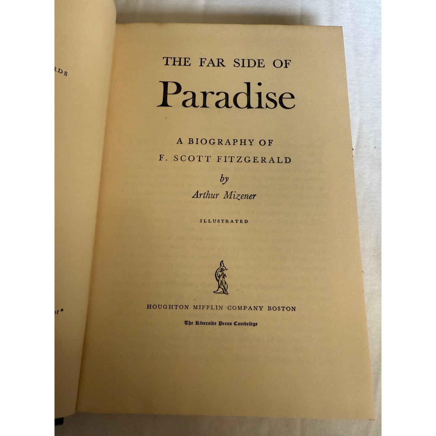 The Far Side of Paradise - F Scott Fitzgerald - Arthur Mizener - 1951 - Harcover
