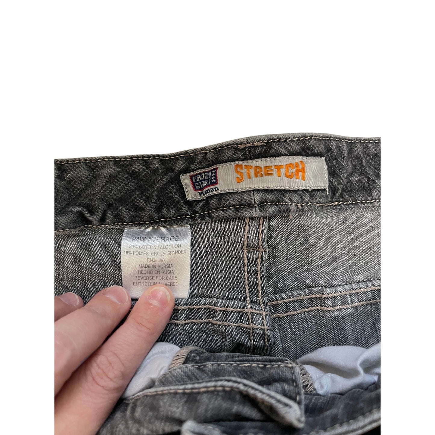 Faded Glory Stretch Women's Size 24 Gray Jeans