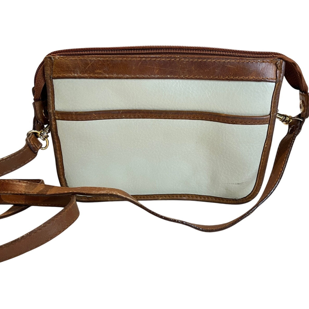 Jennifer Moore White Handbag - Crossbody - Snap Closure