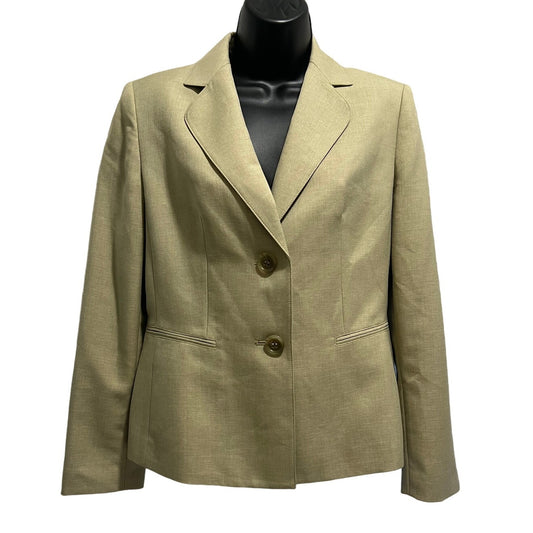 Vintage Y2K Evan Picone Suit - Beige 2 Button Jacket - 8 Petite