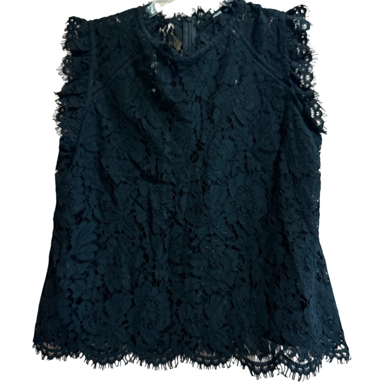 Generation Love New York Black / Dark Navy Lace Sleeveless Blouse - Large