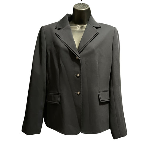 Tahari Dark Navy / Black 3 Button Blazer Jacket - Size 10 Petite