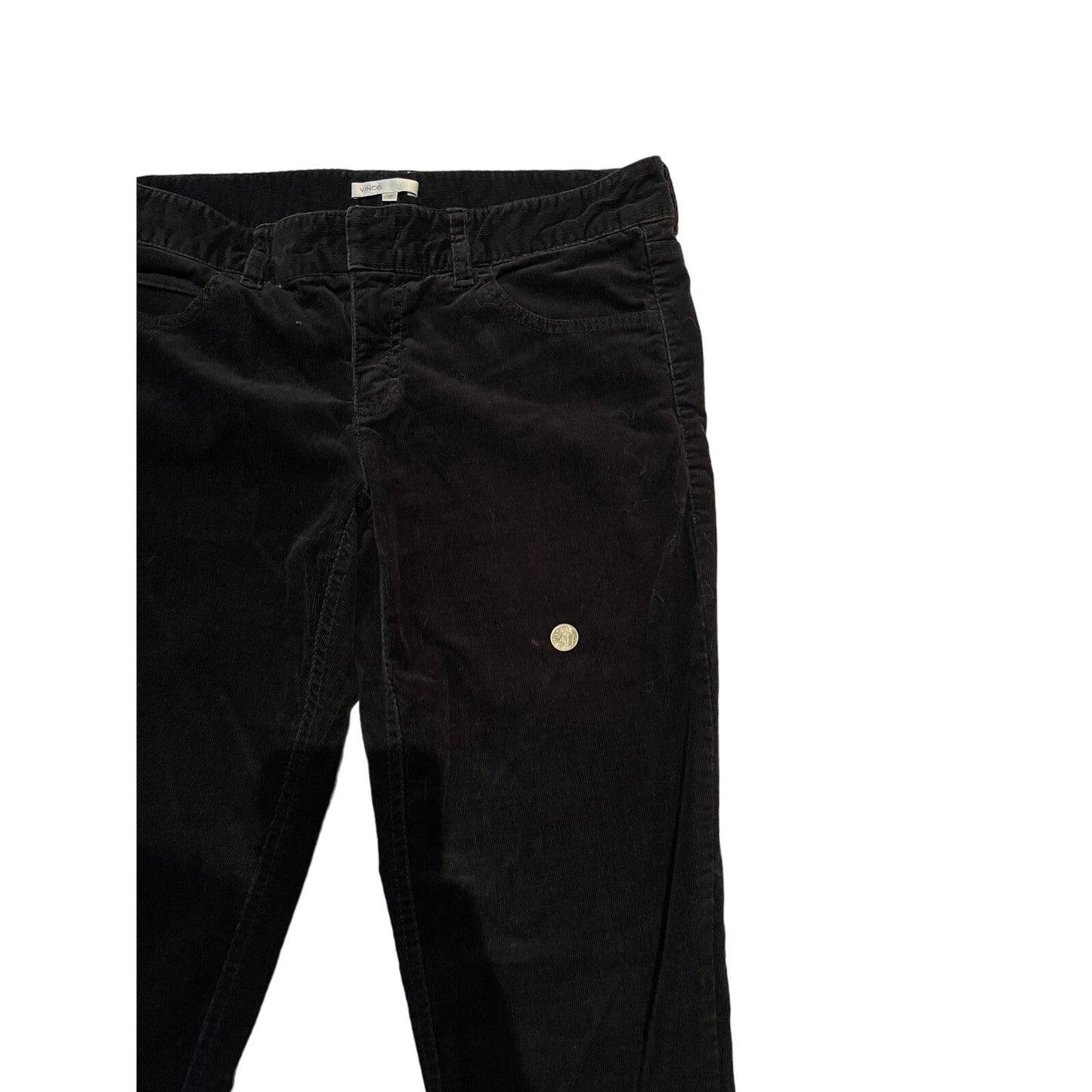 Vince. Women's Black Corduroy Pants Size 10
