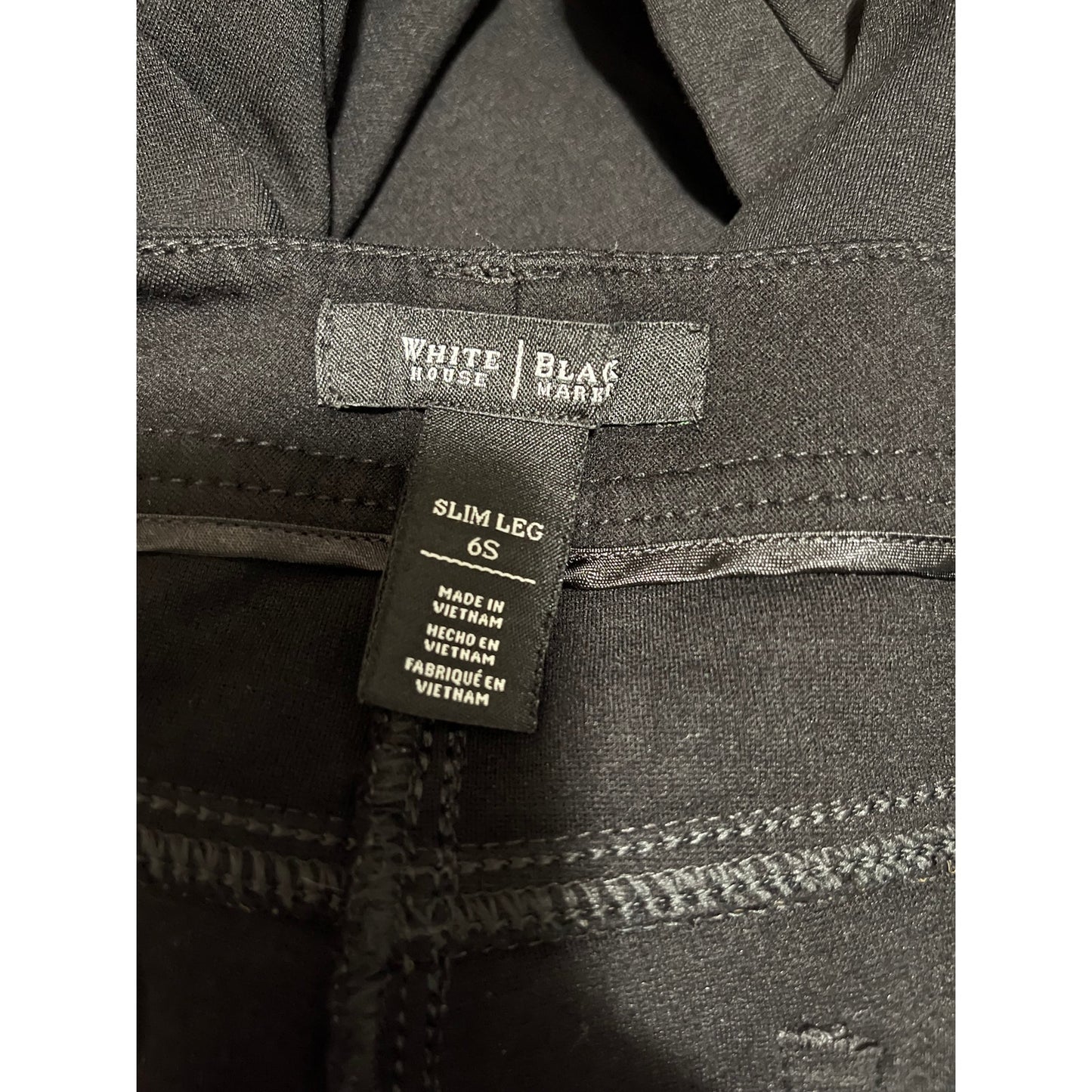White House Black Market Black Slim Leg Size 6 Women's Pants