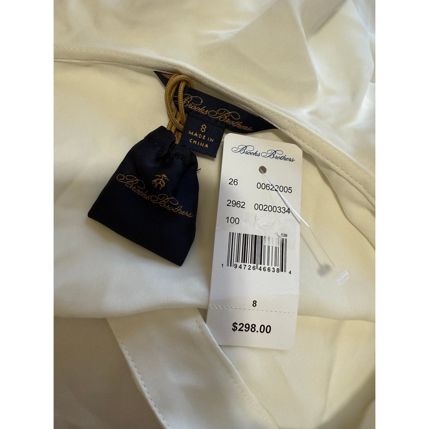 Brooks Brothers Size 8 White Sleeveless Ruffle Blouse - NWT - $298 MSRP