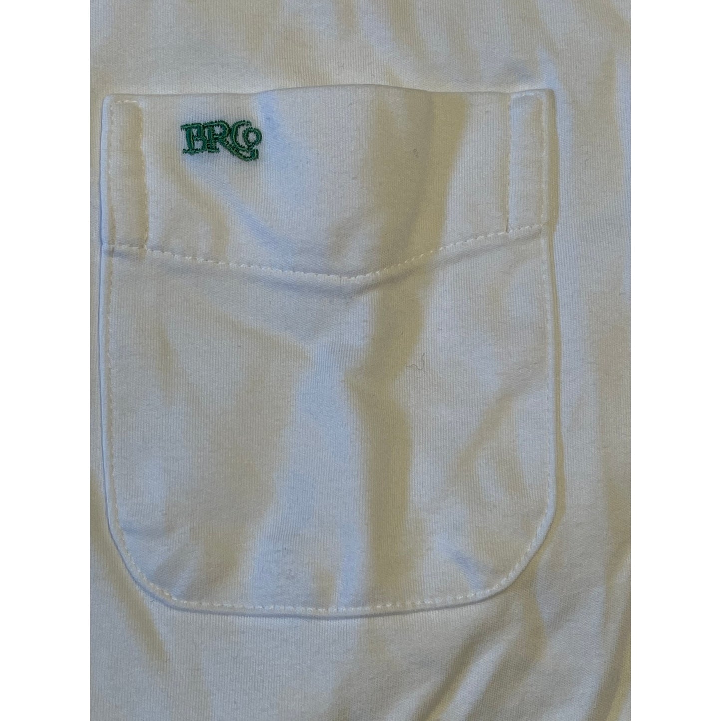 Vintage  Bermuda Railway  100% Cotton Medium White Polo Shirt