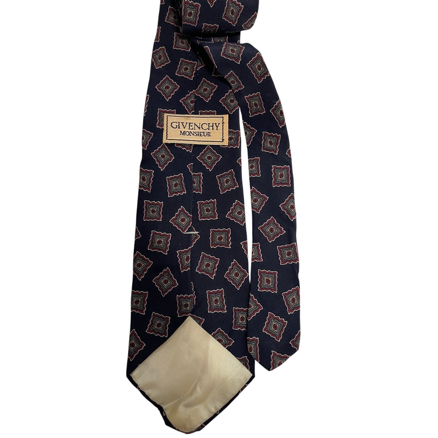 Vintage Givenchy Monsieur 100% Italian Silk Necktie Men's Tie Retro