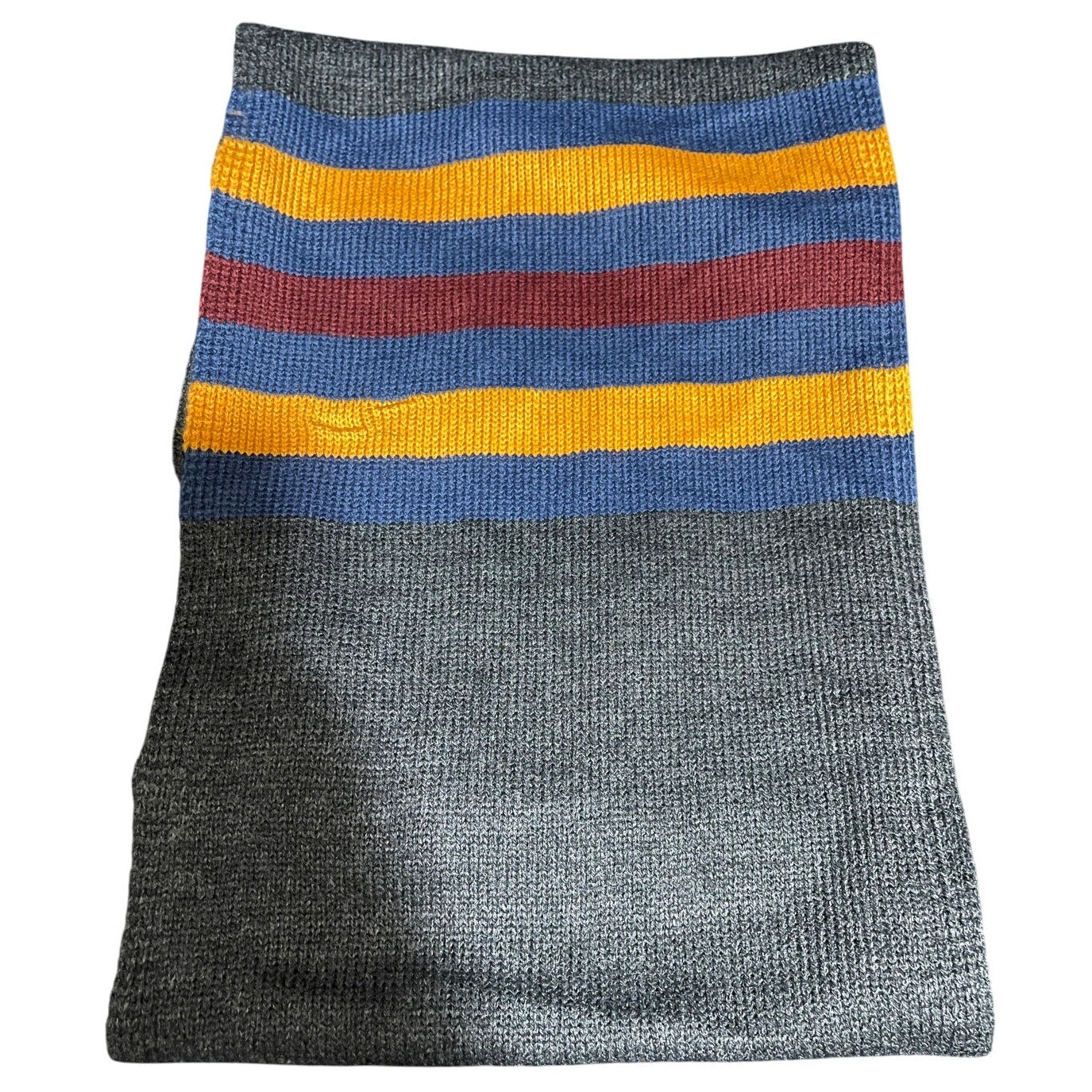 Tommy Hilfiger Long Gray Striped Scarf - Men's - Unisex