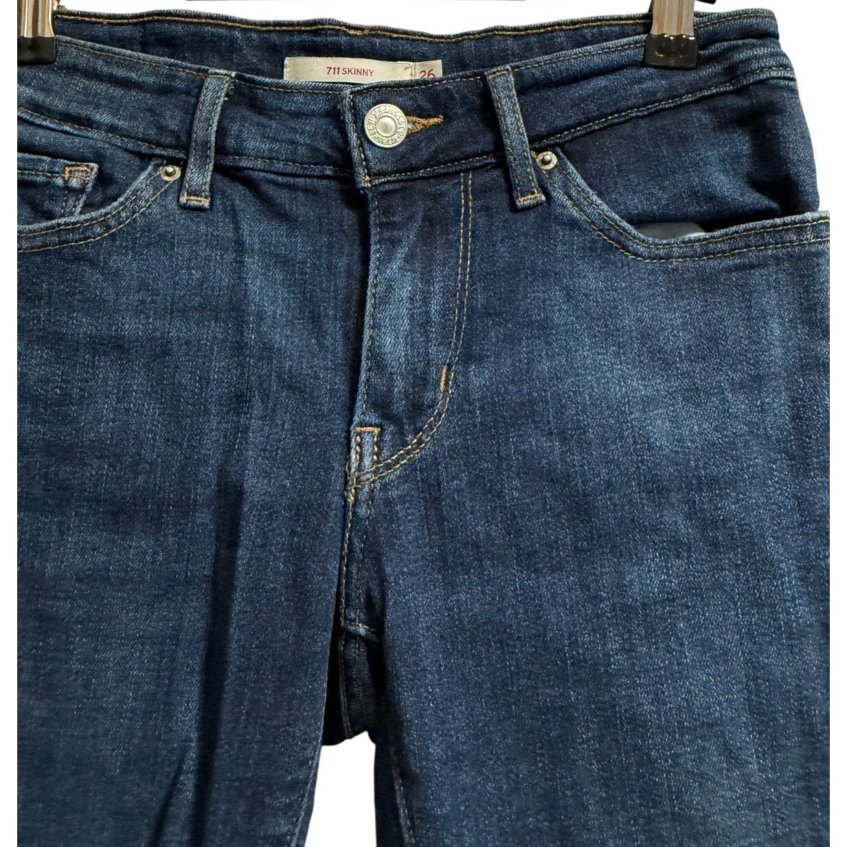 Levi's 711 Skinny Distressed Denim Jeans - Size 25