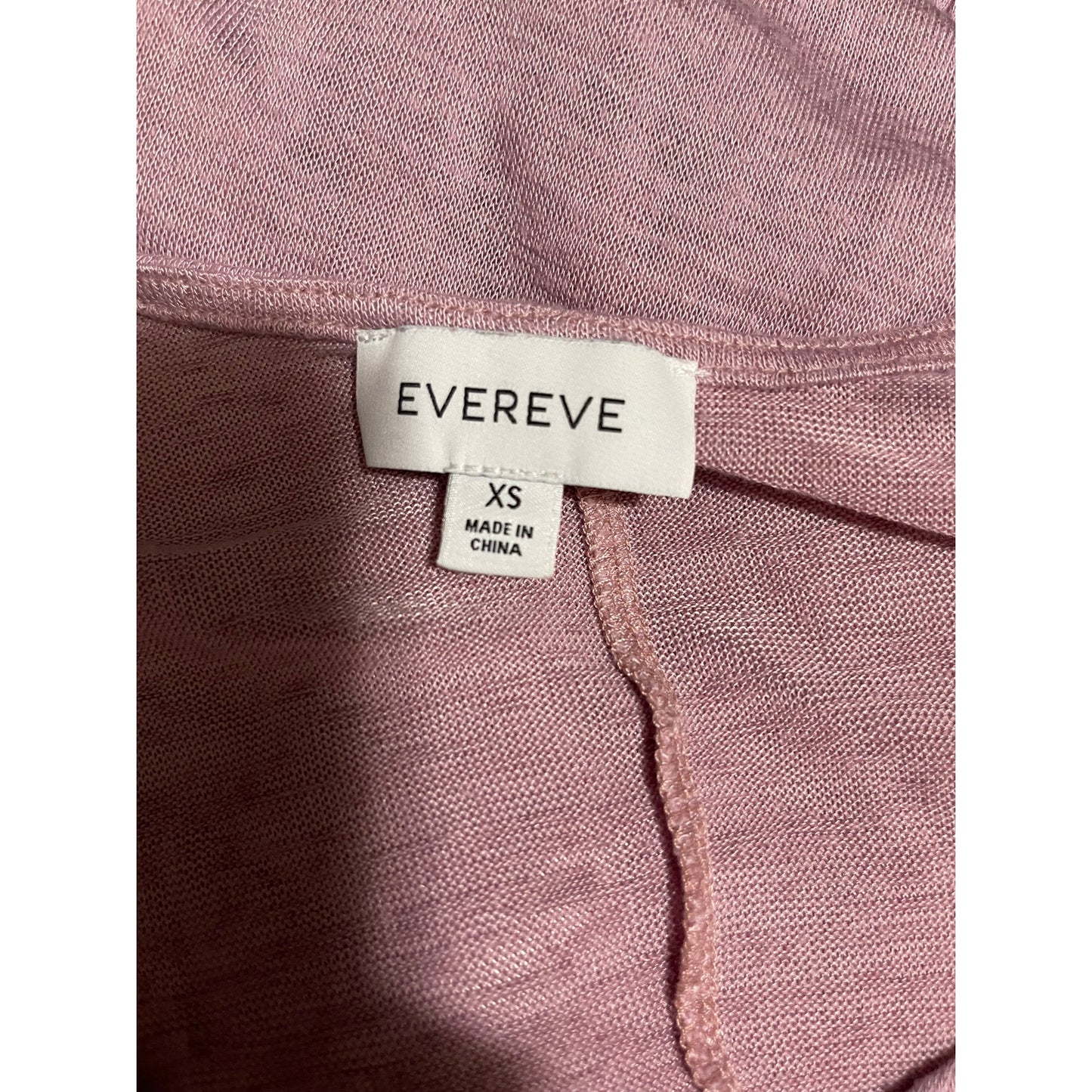 Evereve Size XS Light Pink/Purple Long Sleeve Cinched Waist Sweater Blouse