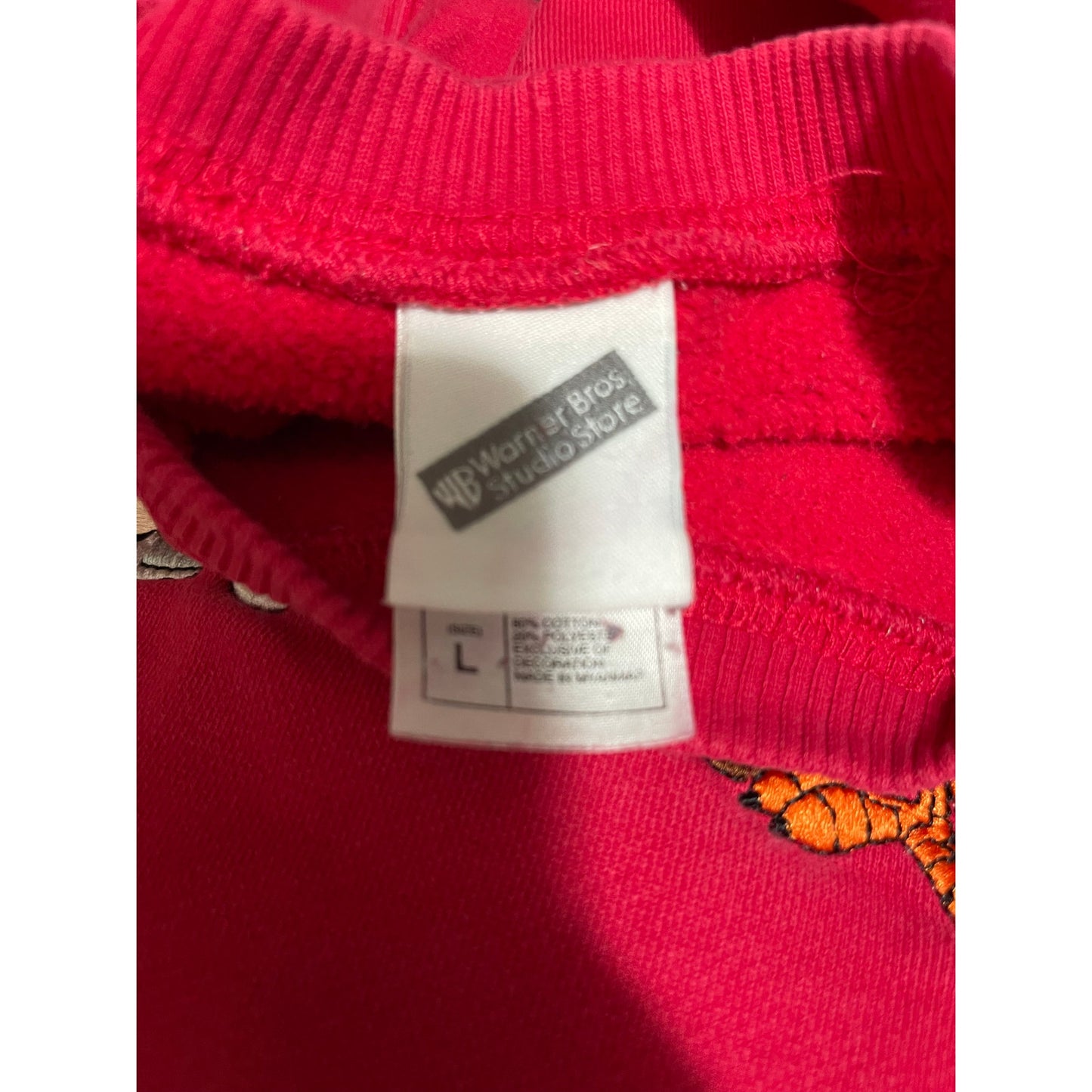 Vintage 90's Looney Tunes Embroidered Sweatshirt - Large Bugs Taz Sylvester