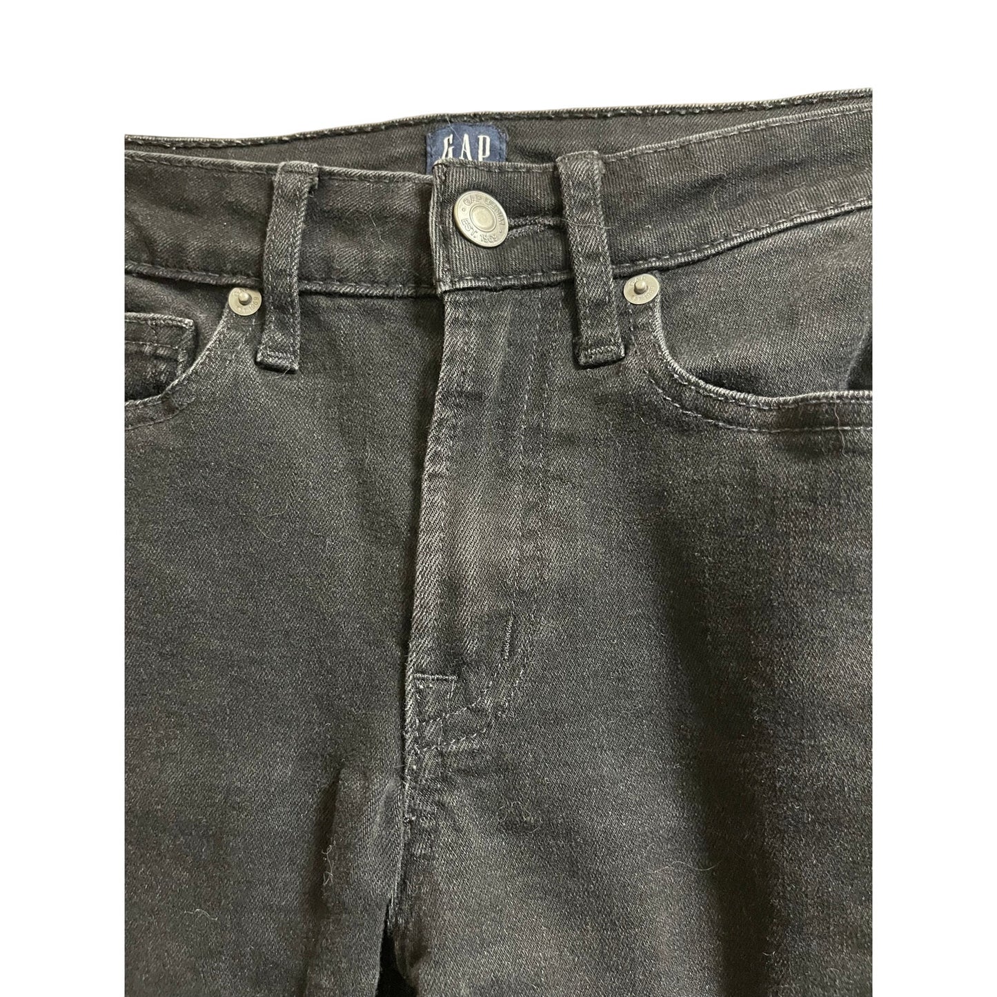 Gap Denim Size 6 Black Curvy Fit Skinny Jeans - 27" Waist