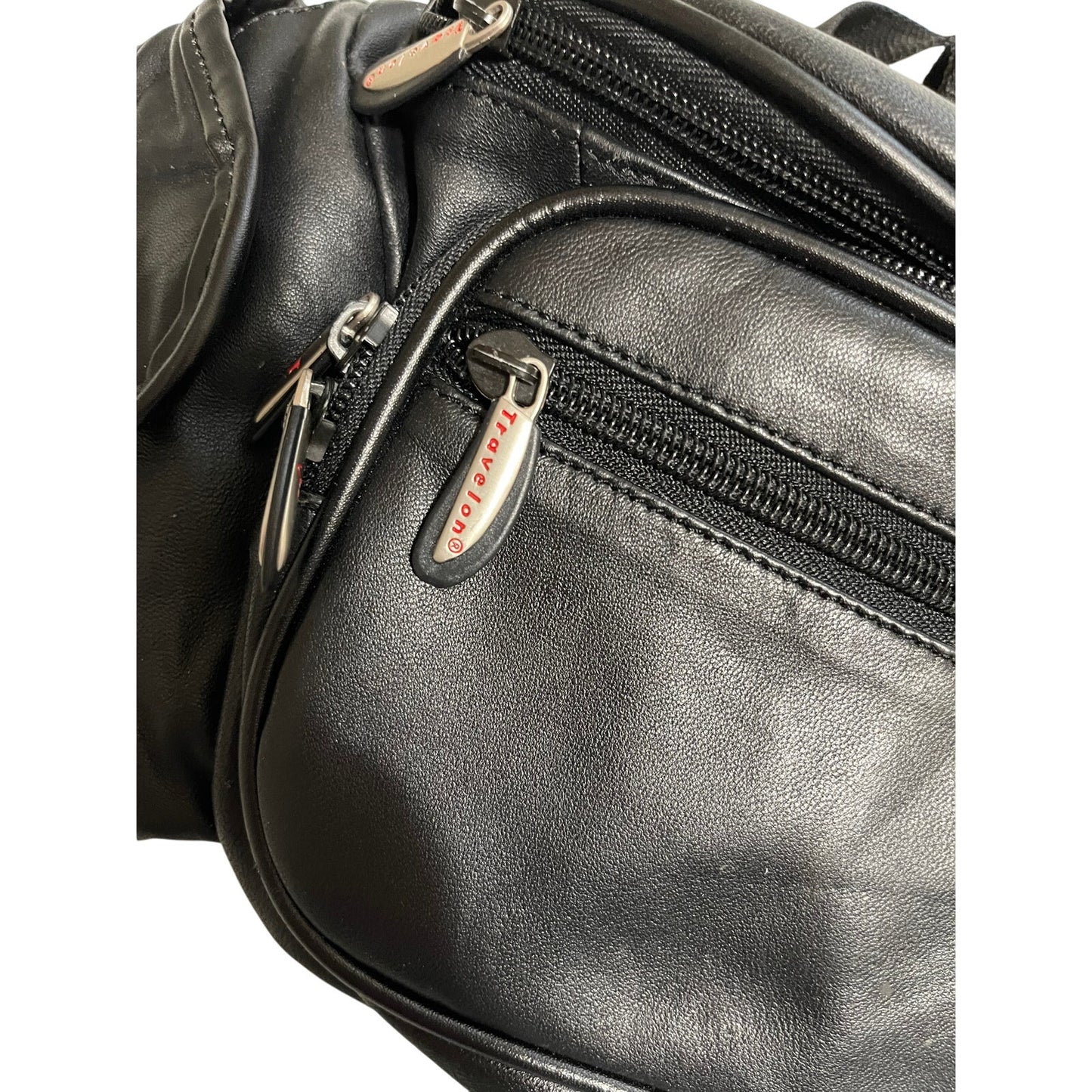 Travelon Black Unisex Fanny Pack - Multi Pocket - Adjustable Waist