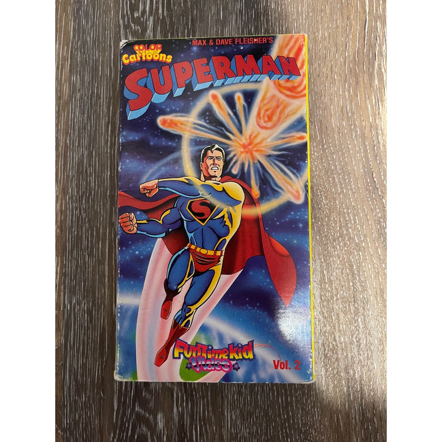 1989 Superman Volume 2 VHS Tape - 4 Color Cartoons - Tested Works