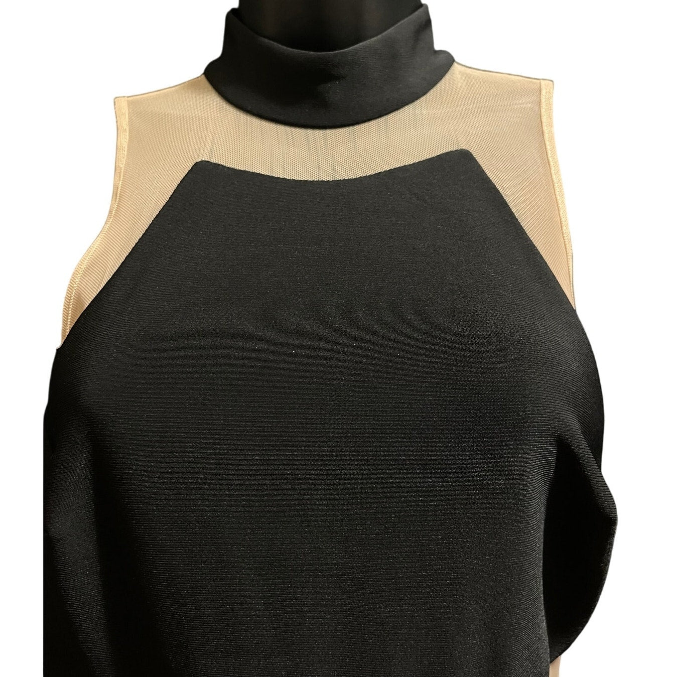 Aqua Dresses by Bloomingdales Size 2 Black & Brown Mesh Maxi Dress - NWT