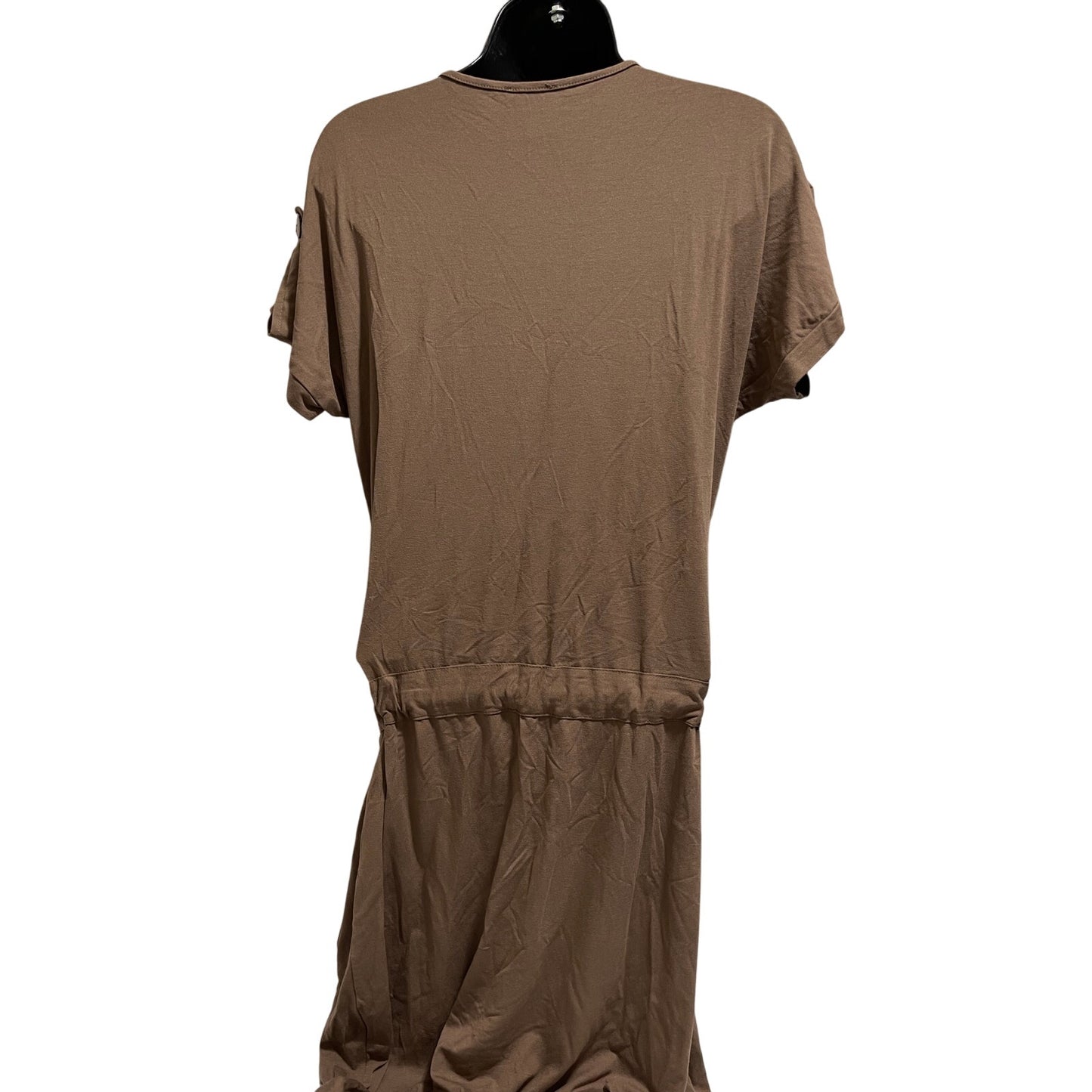Vintage Venus Size Medium Brown Cowl Neck Short Sleeve Dress