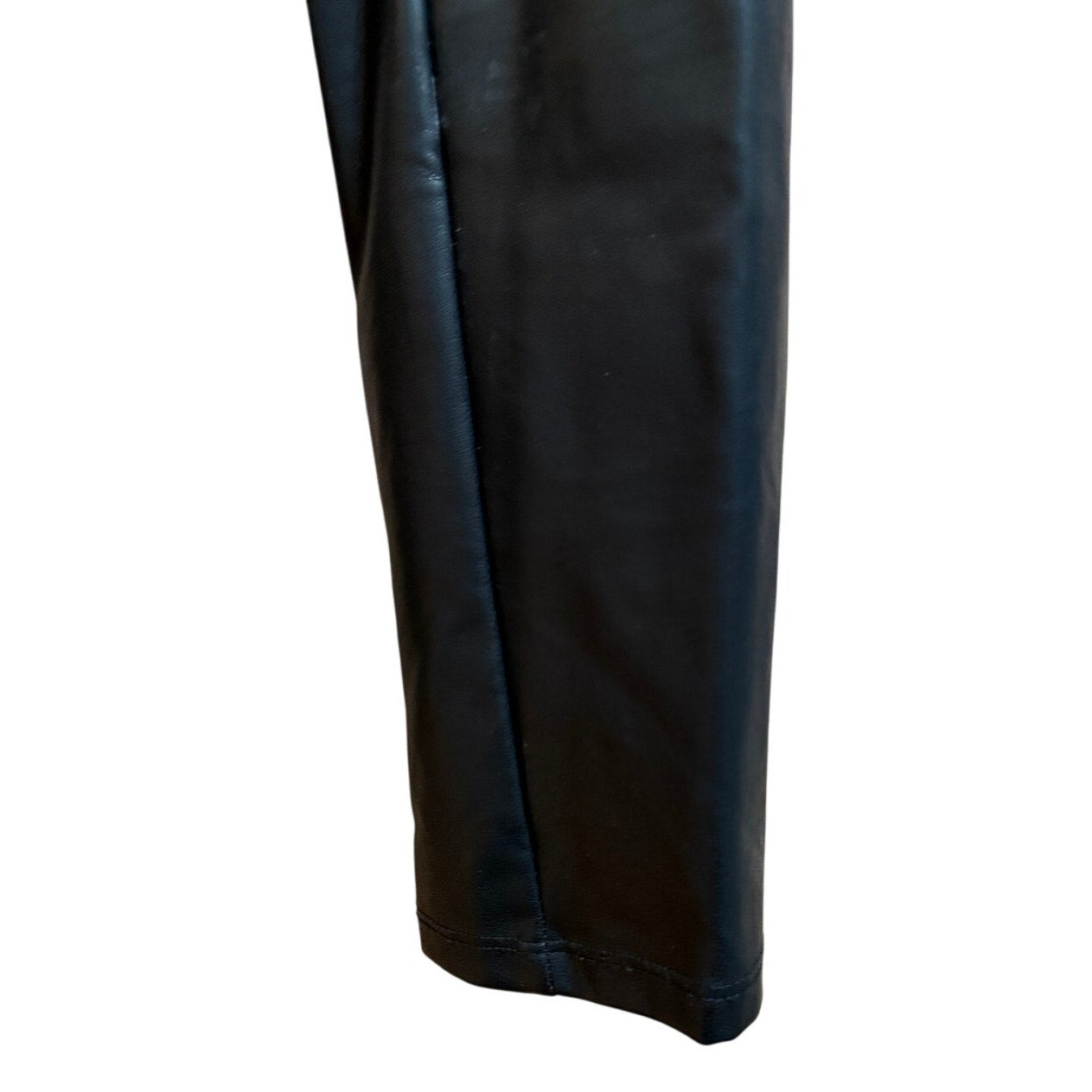 Emerson Fry Black Faux Leather Pull On Skinny Pants - Size Medium