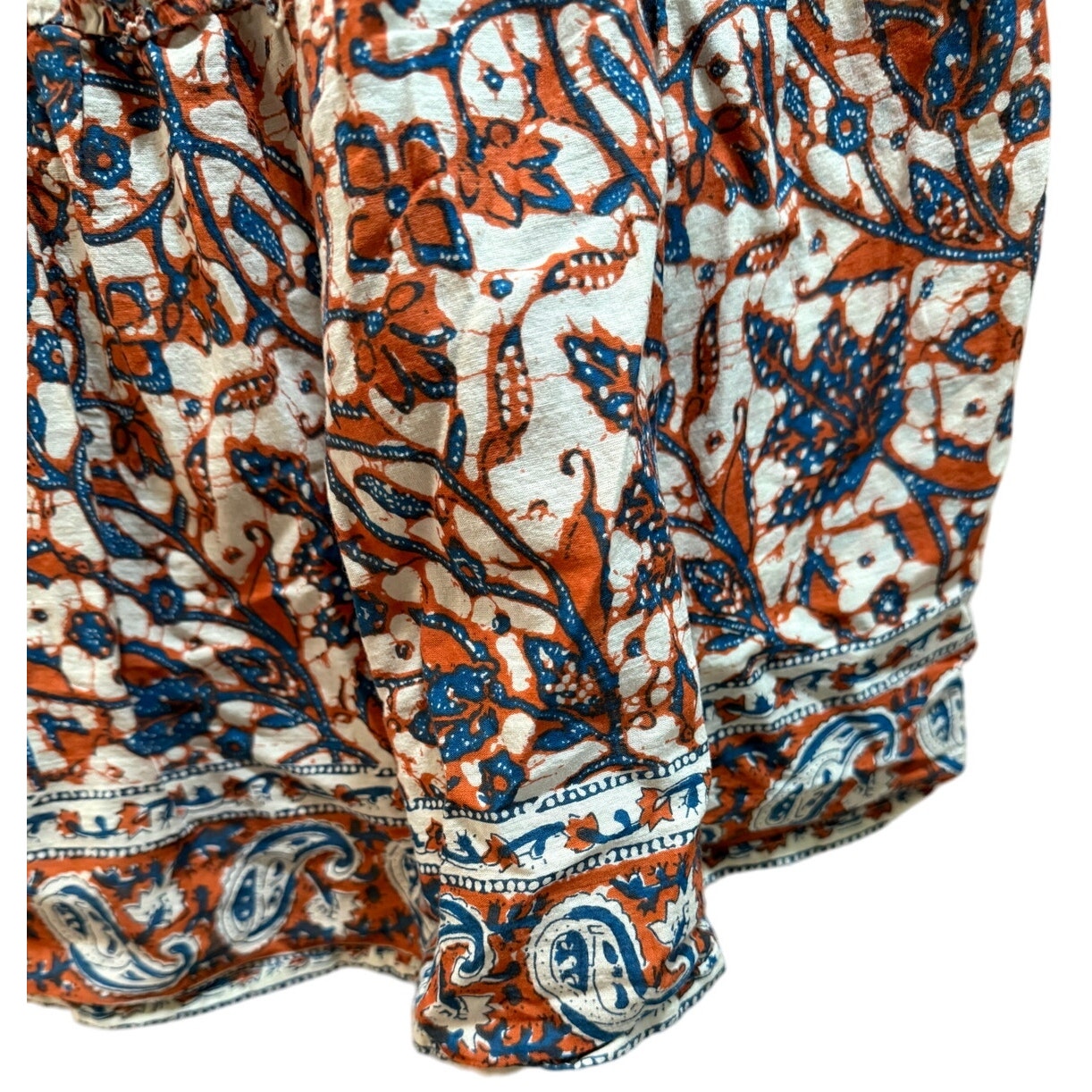 Love the Label Blue and Orange Floral Sleeveless Dress - Large