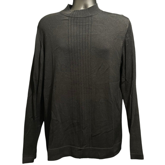 Wilks Rodriguez Black Knit Silk & Cotton Size Large Long Sleeve Sweater