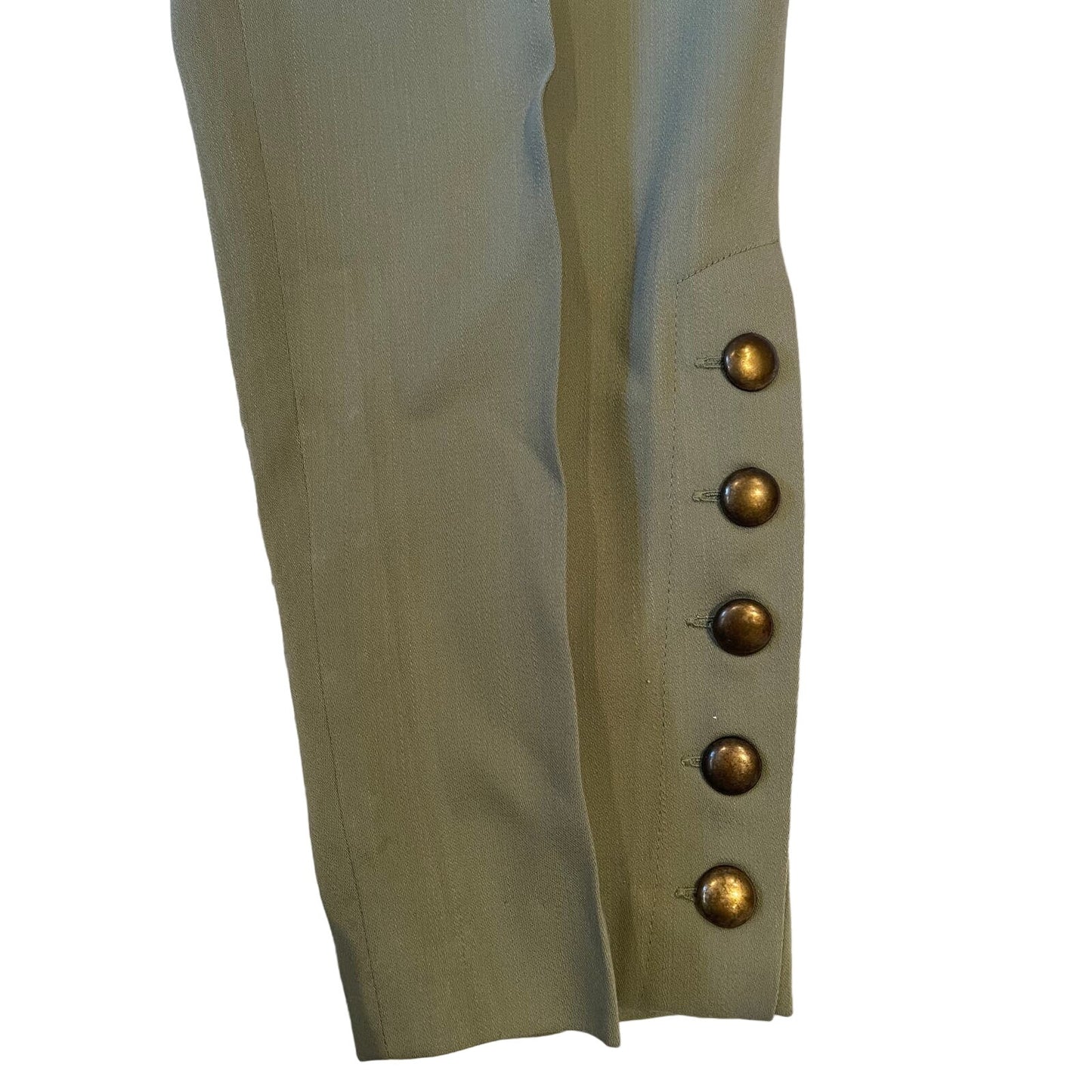 Vintage 1950's Crisca Wool Slacks Womens Size 8 Green Pants Made In West Germany
