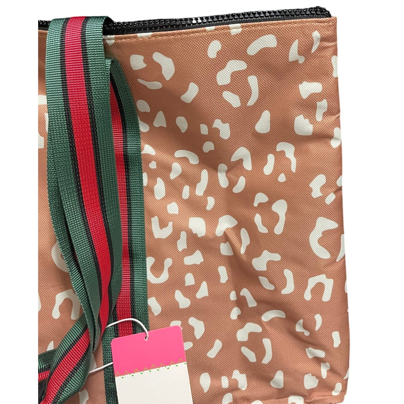 MarleyLilly Zipper Top Beach Tote / Bag - Animal Print