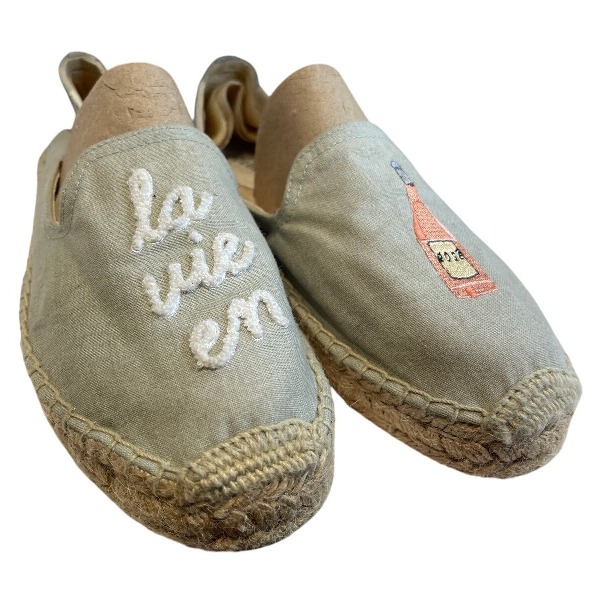 Soludos Womens Size 9 La Vie En Rosé Embroidered Smoking Slippers