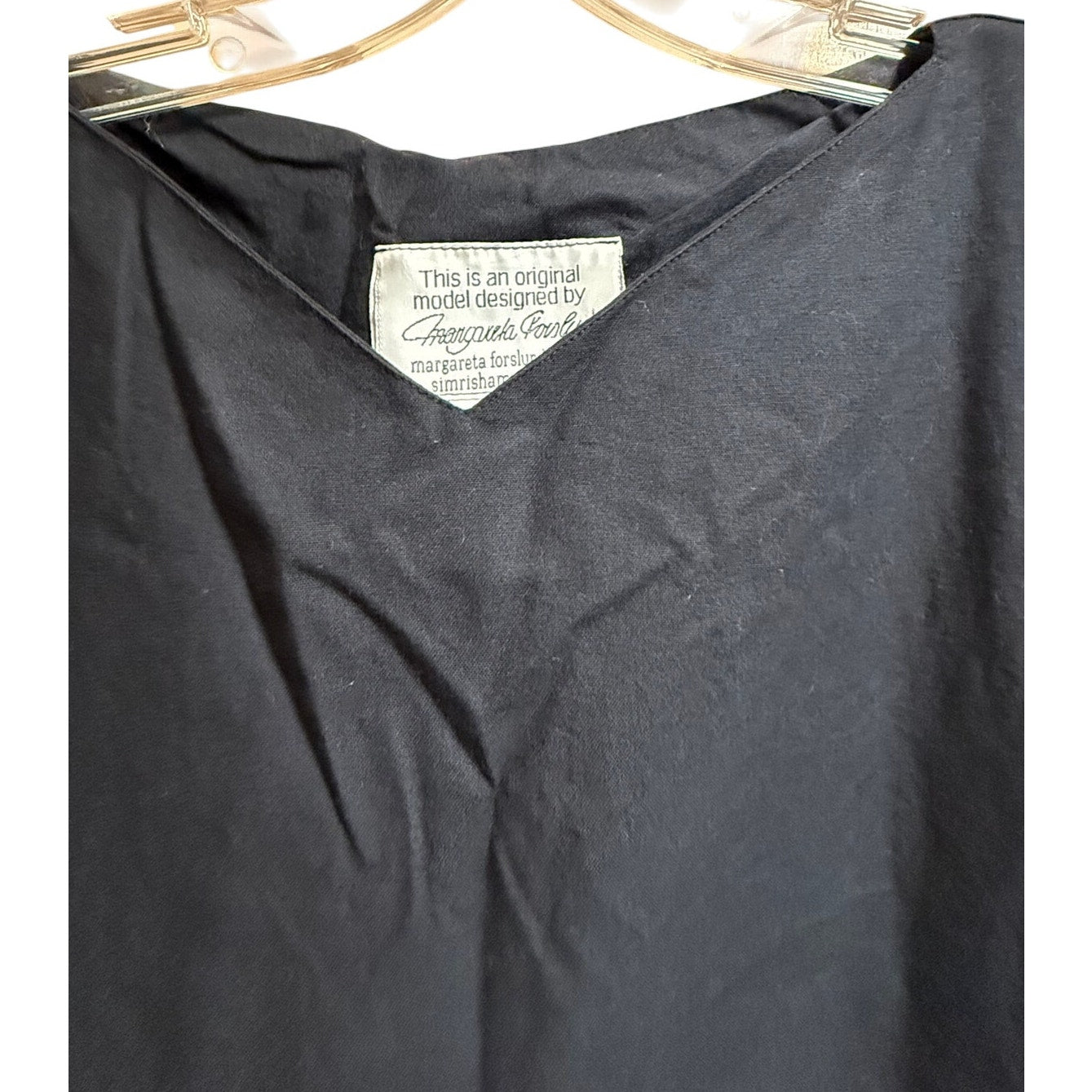 RARE Vintage Margareta Forslund Design Model Black Dress - ONE OF A KIND